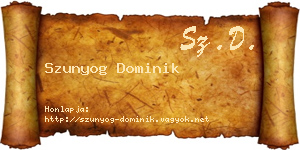 Szunyog Dominik névjegykártya